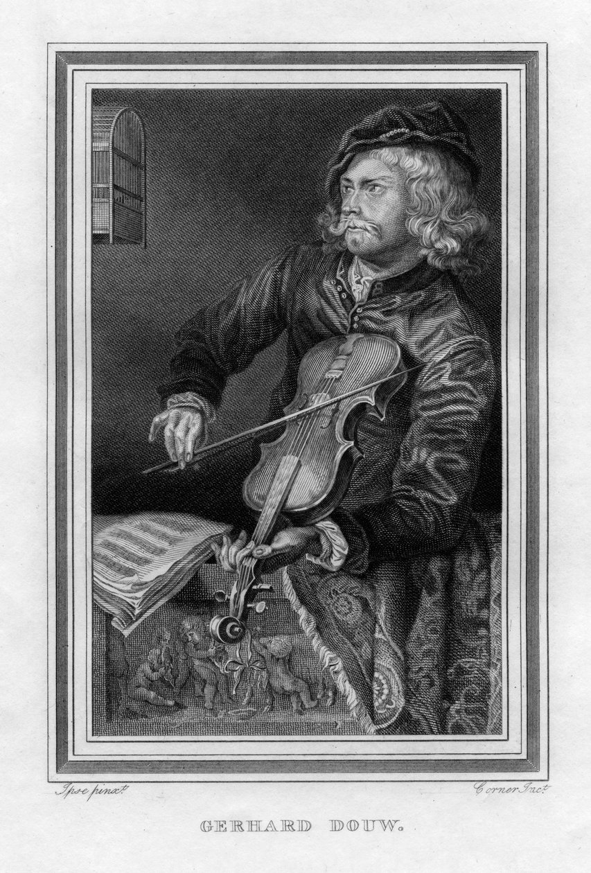 Gerrit Dou 1613-1675, Hollandalı ressam, 1816. by John Corner