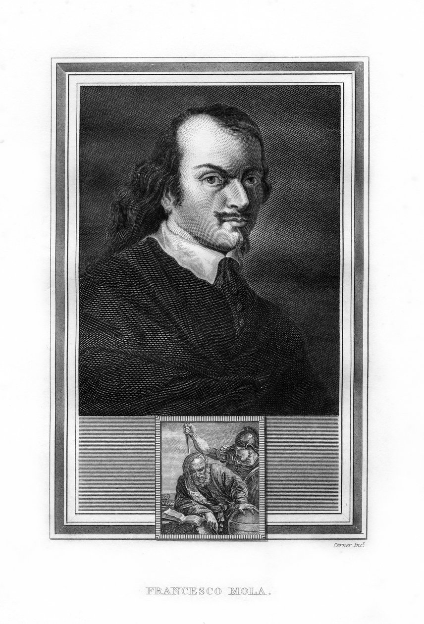 Pier Francesco Mola, İtalyan Barok dönemi ressamı, 1825. by John Corner