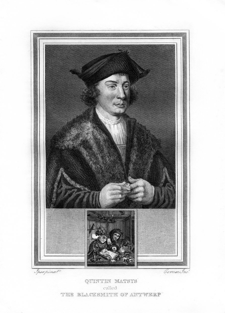 Quentin Matsys, Flaman geleneğinde ressam, 1825. by John Corner