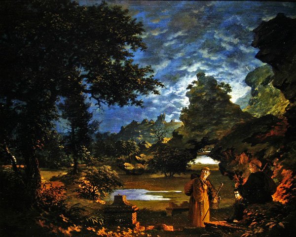 Mehtaplı Kayalık Bir Manzarada Fenerli Rahipler by John Cranch