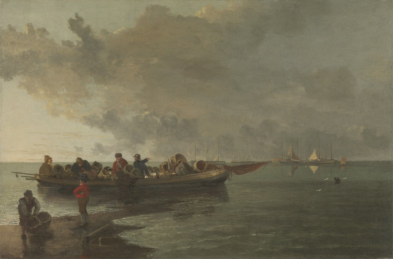 Yaralı Askerli Bir Mavna (tuval üzerine yağlı boya) by John Crome