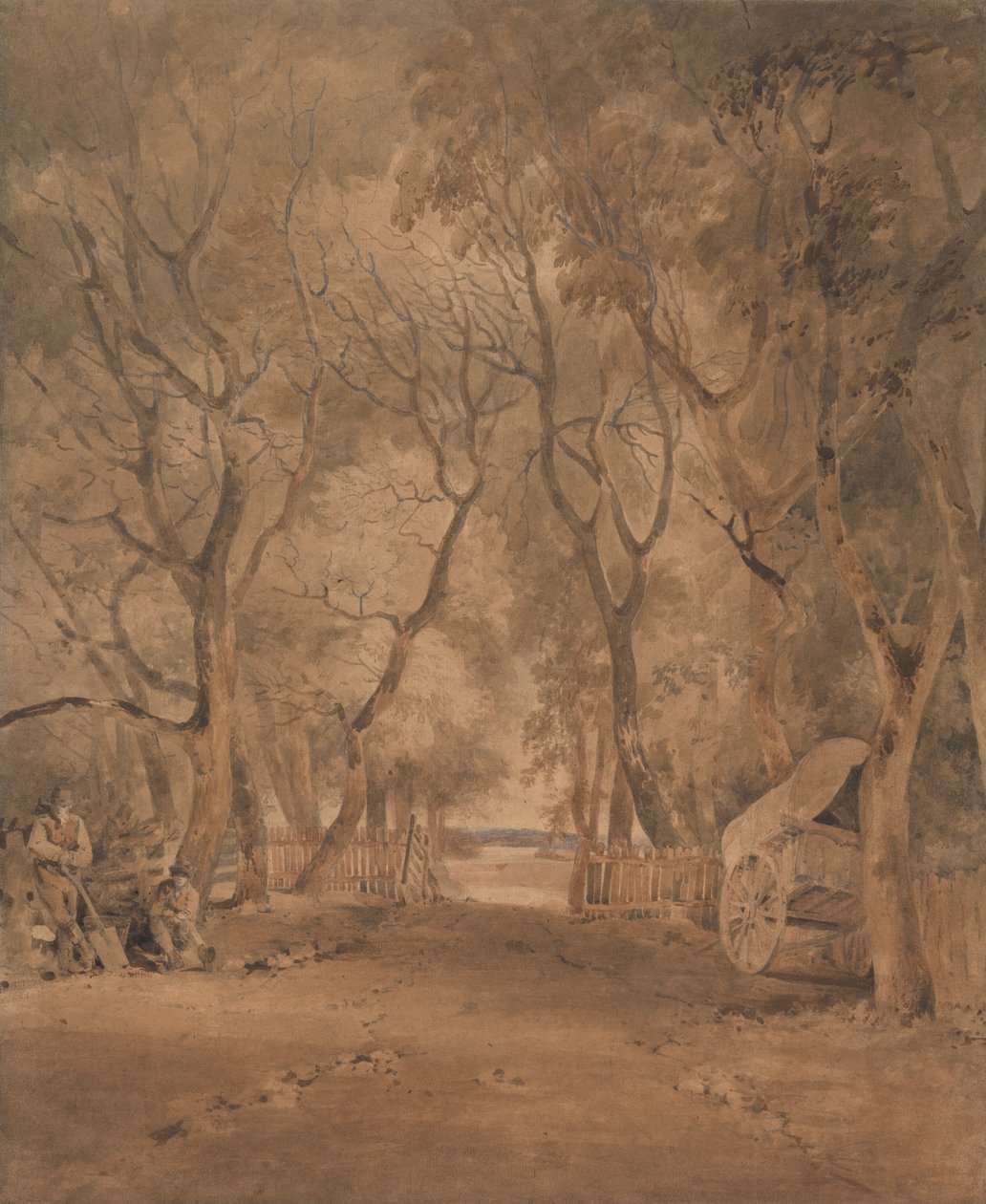 Norwich yakınlarındaki Earlham Park'a giriş by John Crome