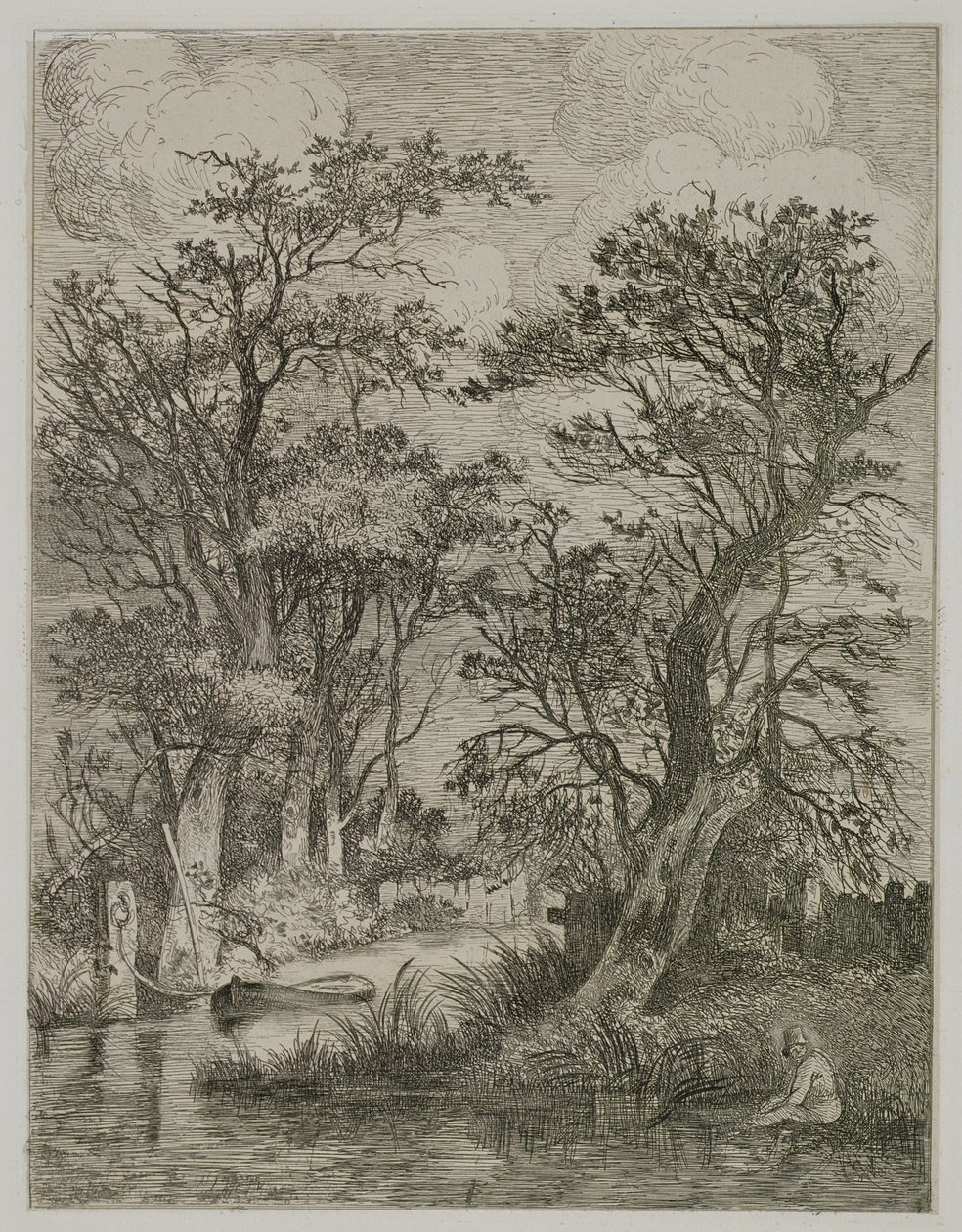 Nehir sahnesi, pub. J. & W. Freeman tarafından, 1821 by John Crome
