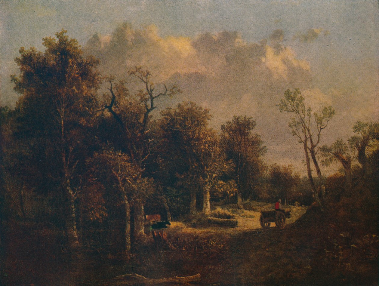 Ormanın Kenarı, Çiftlik Arabası ve Sığır ile, c1811 by John Crome