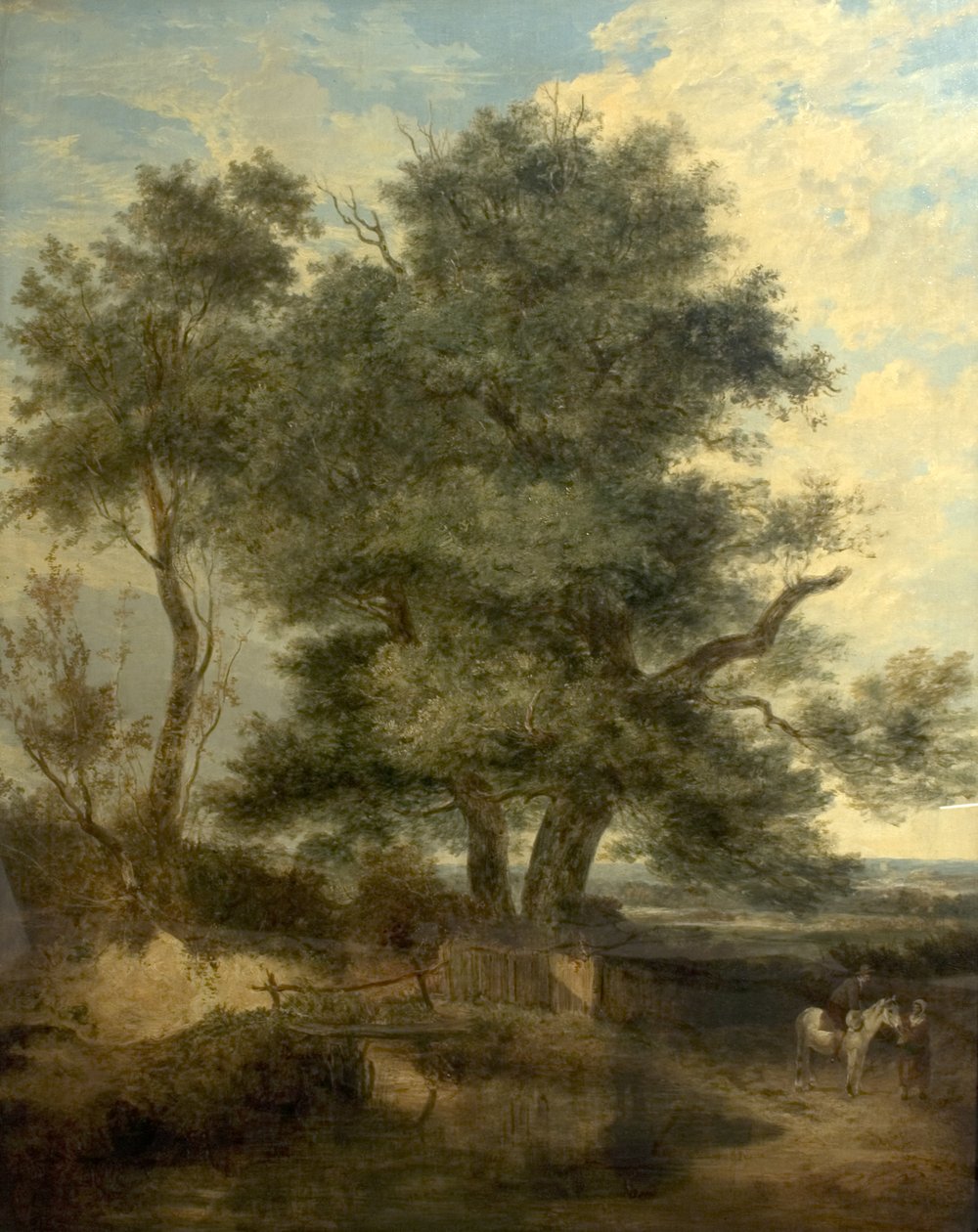 Dere Kenarındaki Ağaçlar (Söğüt Ağacı, Bir Süvari ve Yolda Bir Kadın), 1818 dolayları (tuval üzerine yağlı boya) by John Crome