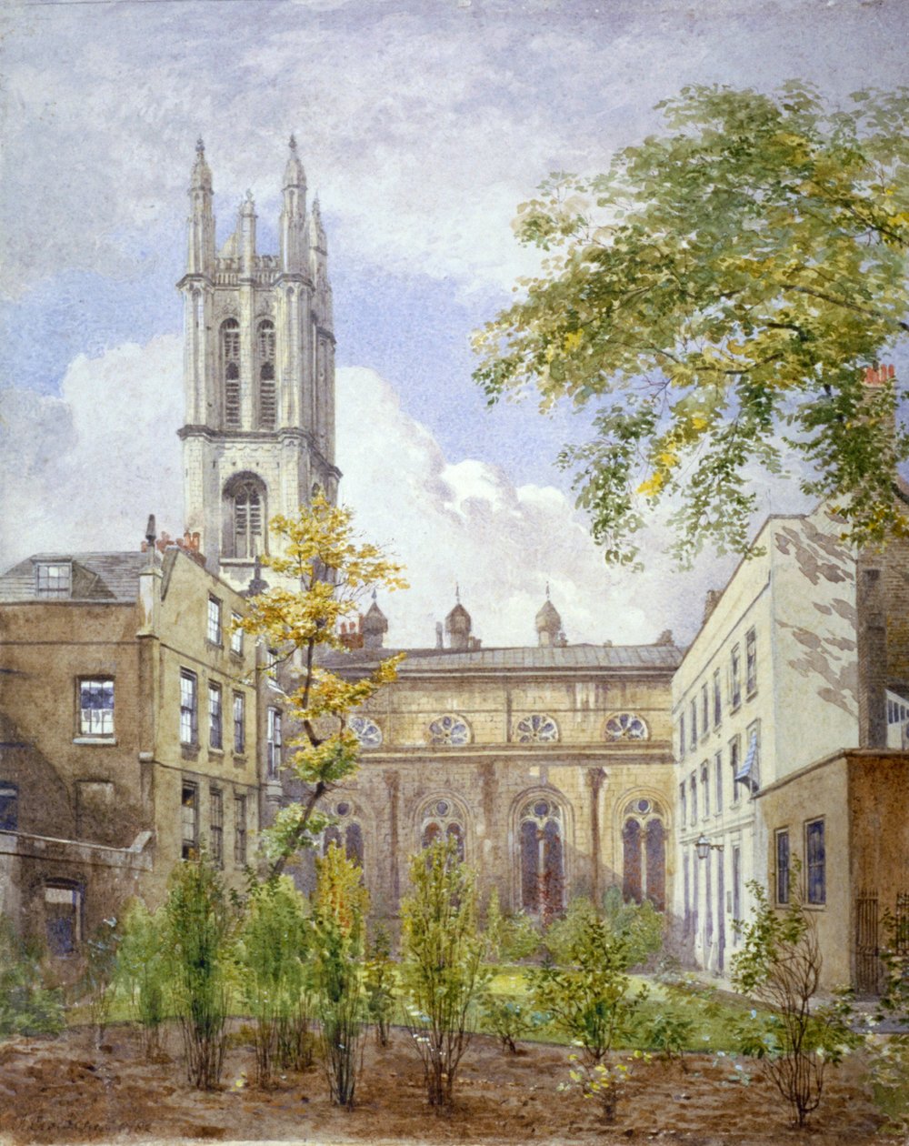 St Michael Kilisesi, Cornhill, Londra Şehri, 1882. by John Crowther