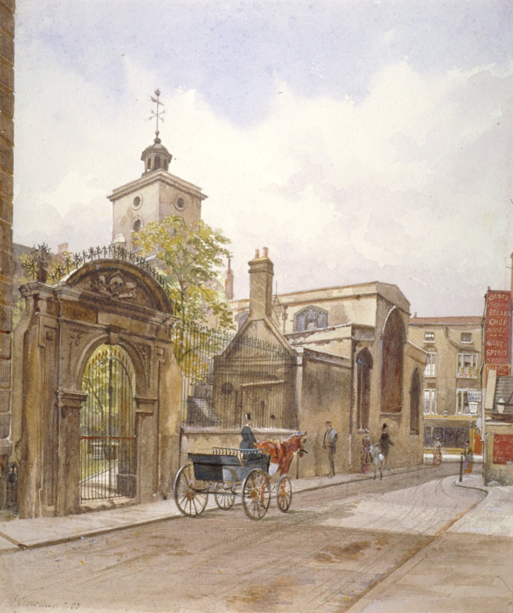 St Olave Kilisesi, Hart Street, Londra Şehri, 1883 by John Crowther