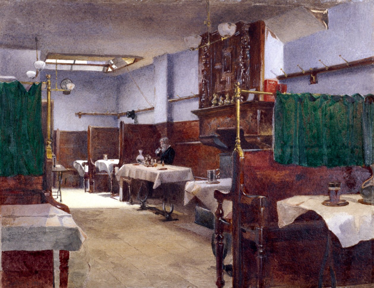 Cock Tavern, Fleet Street, Londra, 1881 by John Crowther