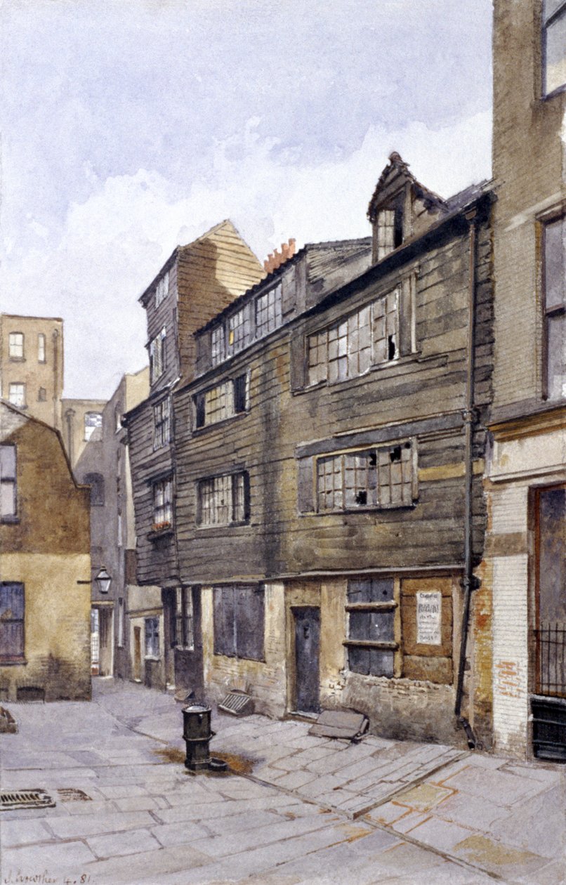 Crown Court, Chancery Lane, Londra, 1881 by John Crowther
