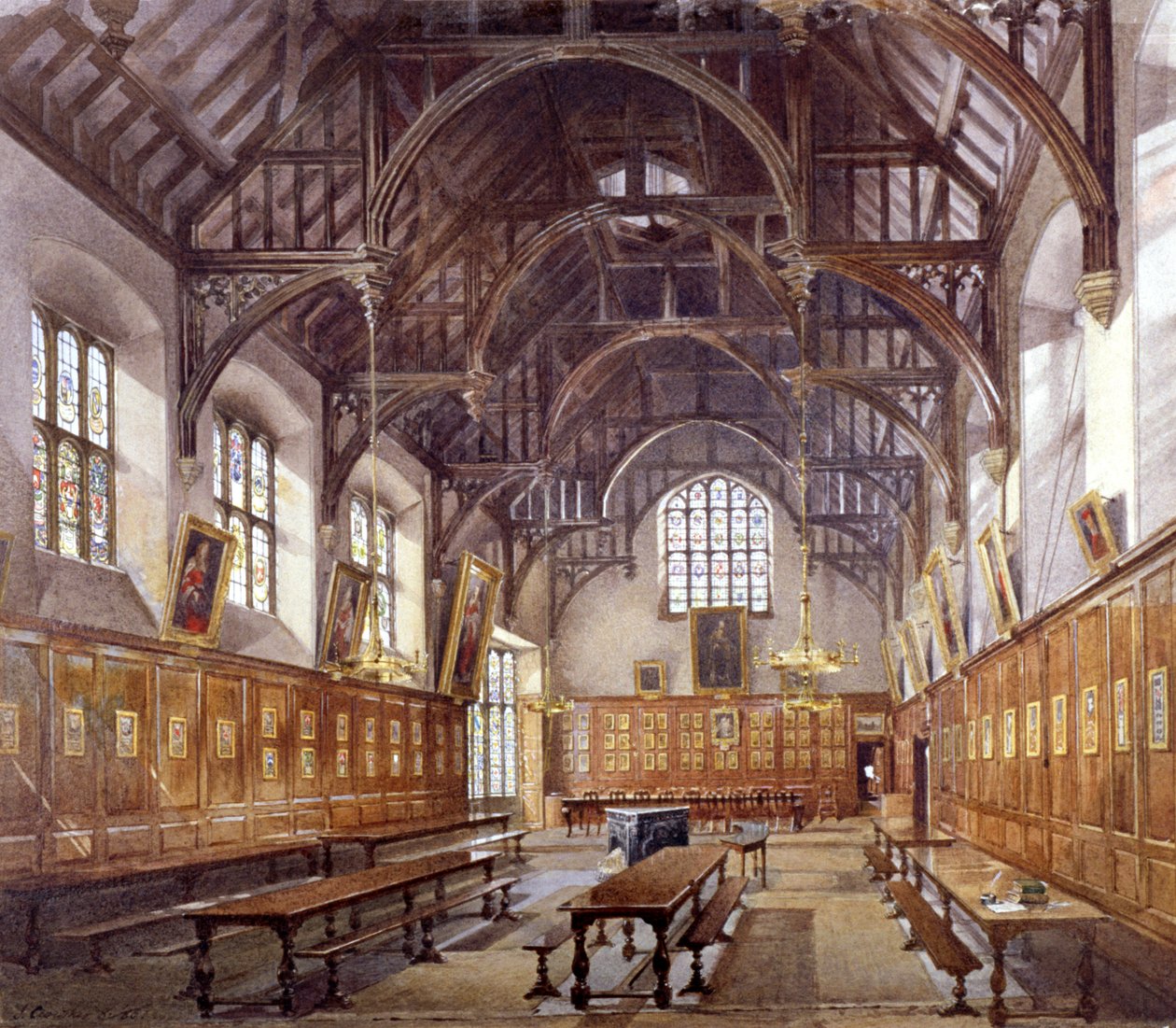 Gray's Inn Hall, Londra, 1886 by John Crowther