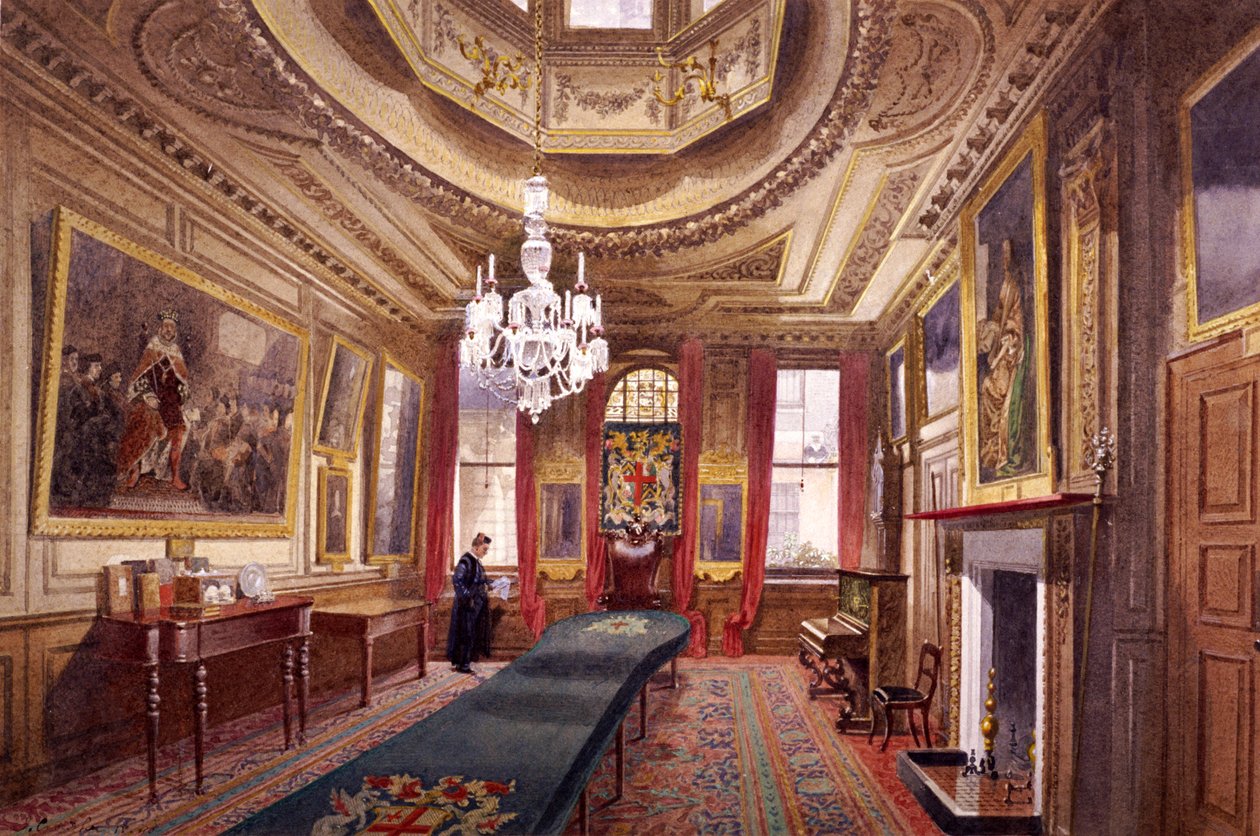 Berber Cerrahlar Salonunun İçi, Londra, 1890 by John Crowther