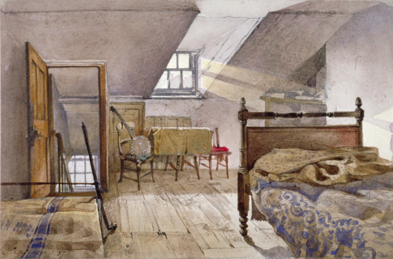 Marshalsea Hapishanesinin iç görünümü, Borough High Street, Southwark, Londra, 1887 by John Crowther