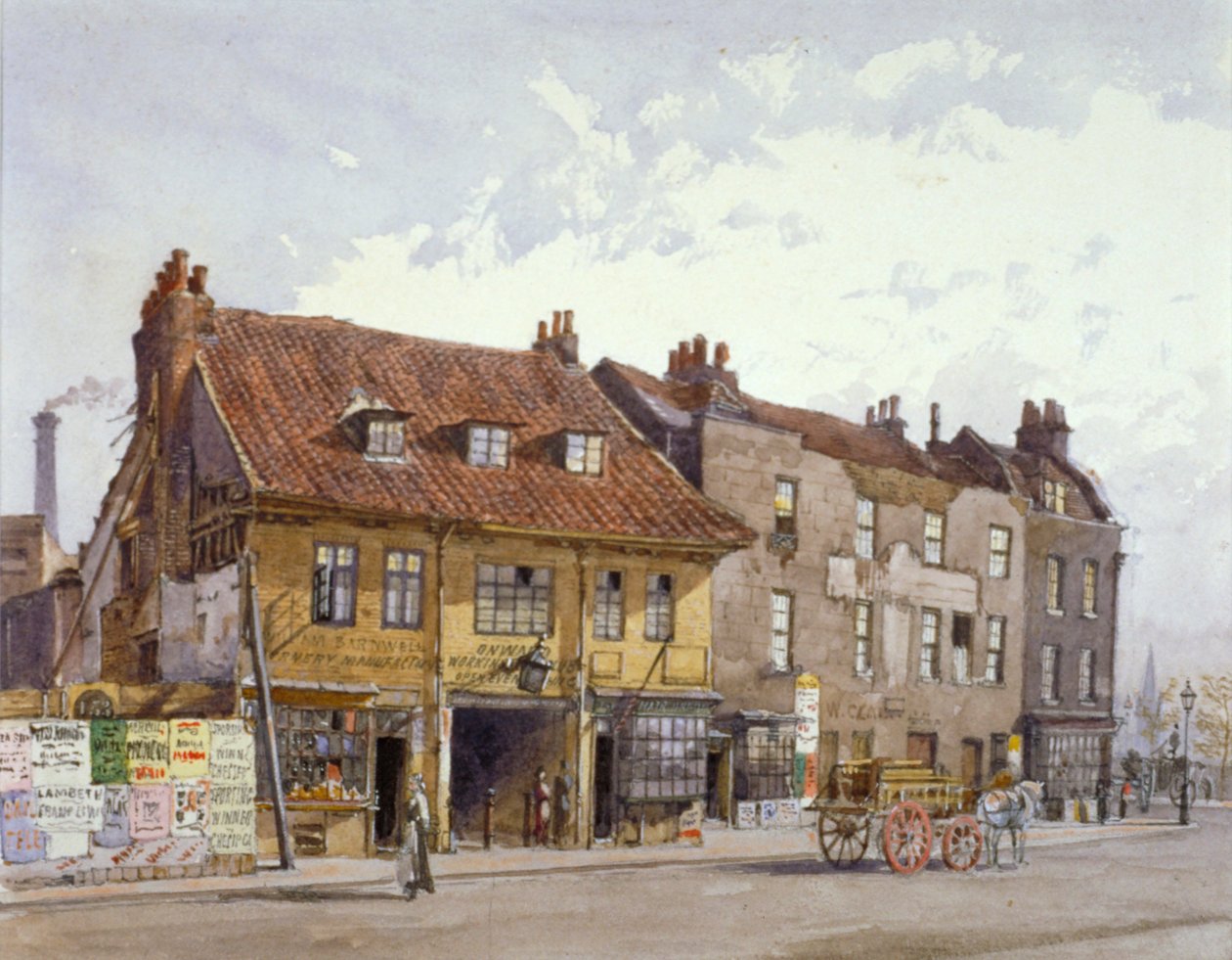 Lambeth Köprüsü Yolu, Lambeth, Londra, c1874 by John Crowther