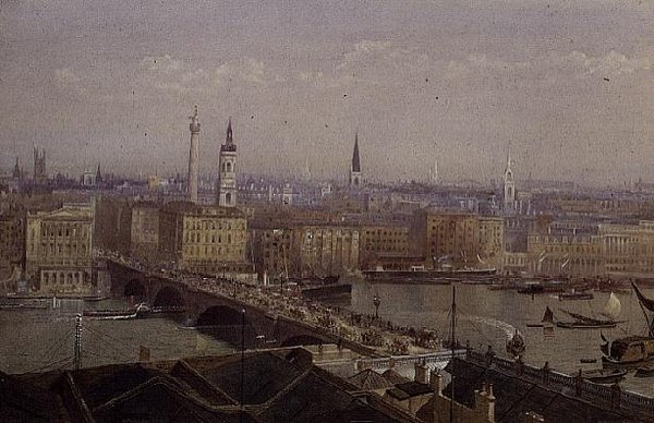 Anıtı gösteren Londra Köprüsü by John Crowther