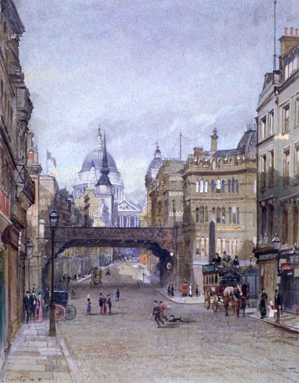 Ludgate Sirki, Londra, 1881 by John Crowther
