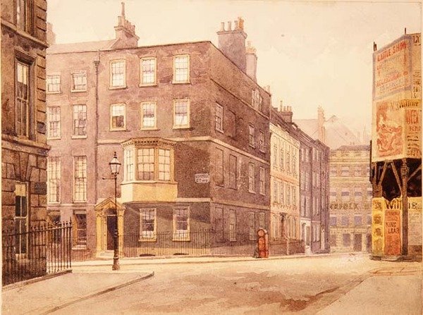 Norfolk Caddesi, 1880 dolayları (suluboya) by John Crowther