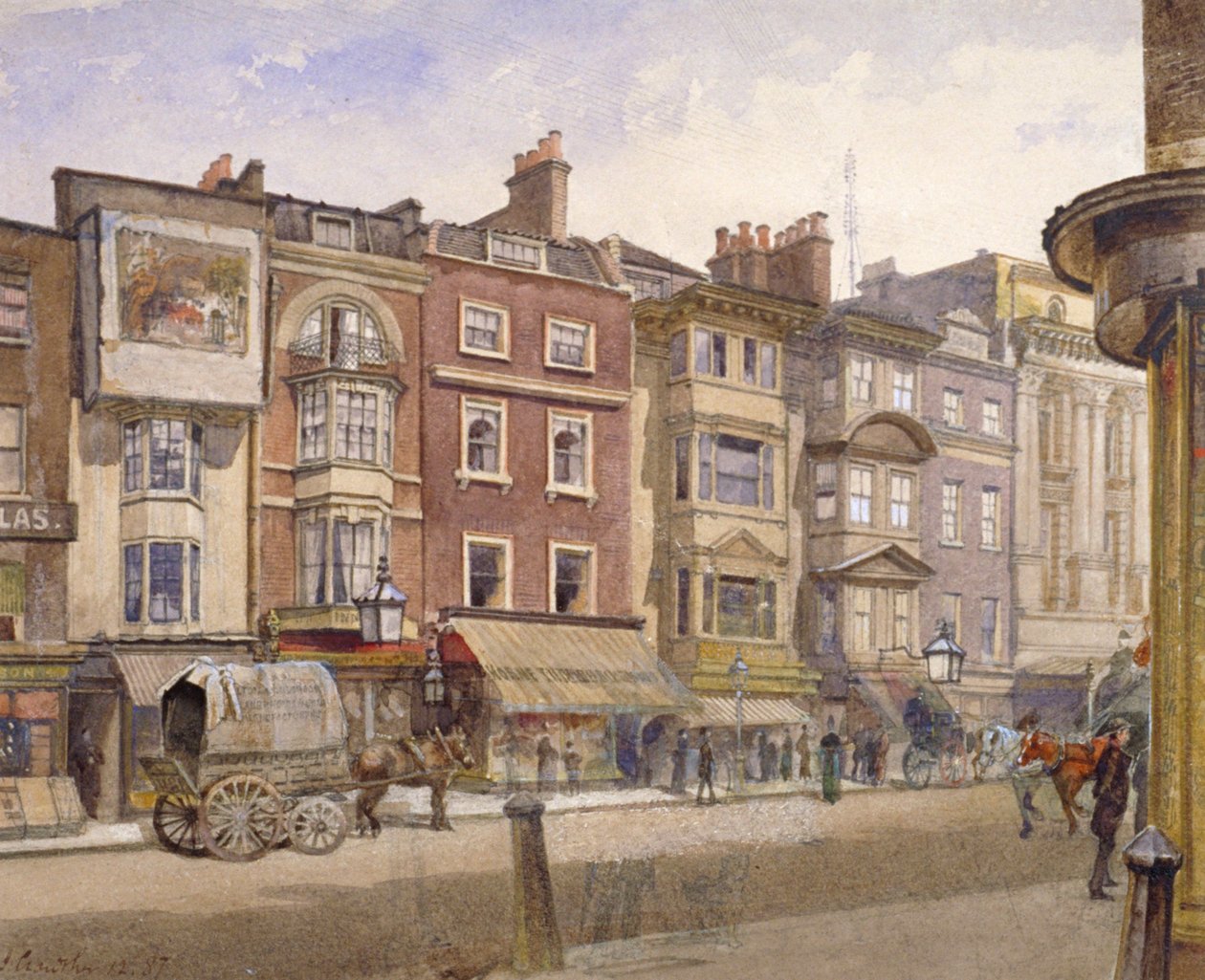 412-418 Strand, Westminster, Londra, 1887 by John Crowther