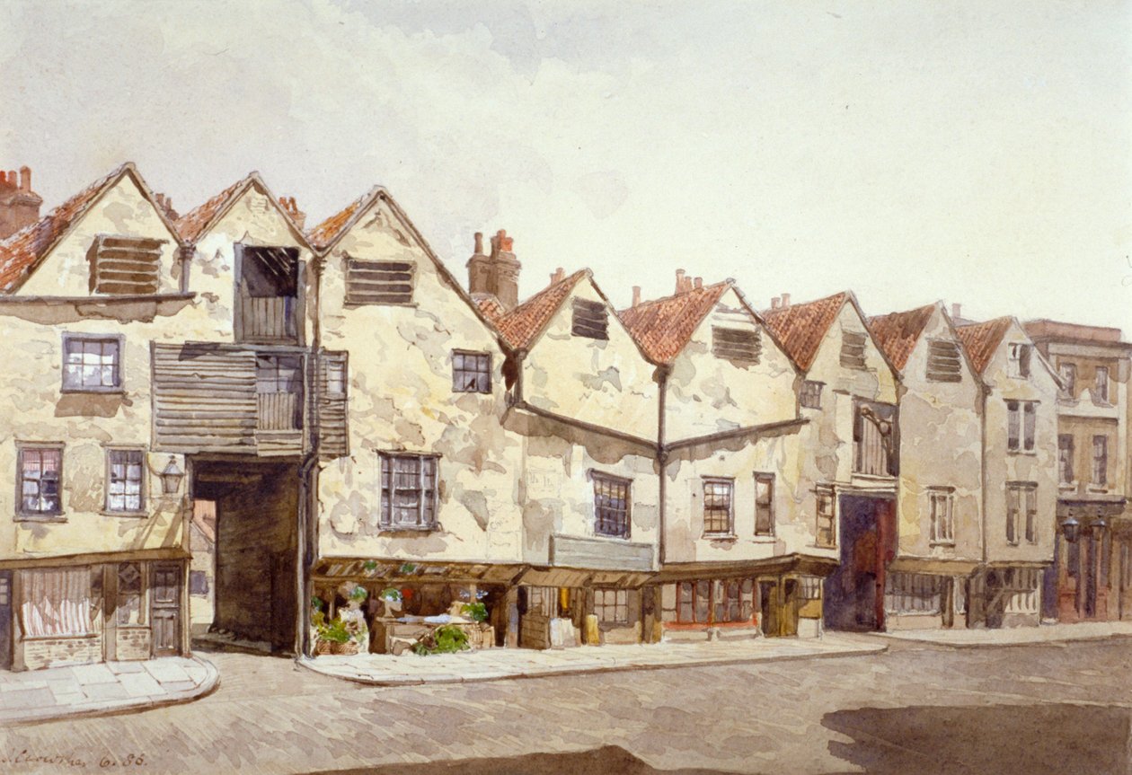 Mağazaların ve evlerin görünümü, Bermondsey Caddesi, Bermondsey, Londra, 1886 by John Crowther