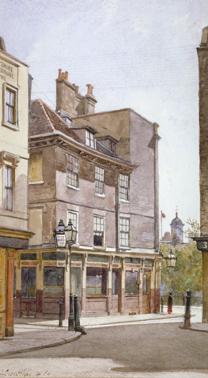 Crooked Billet Inn'in görünümü, King Street, Stepney, Londra, 1886 by John Crowther