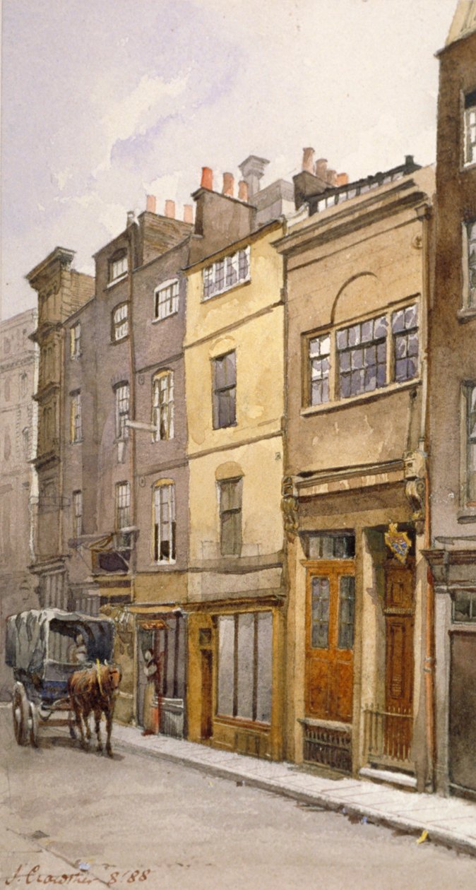 Bucak memurunun salonunun görünümü, Silver Street, Londra, 1888 by John Crowther