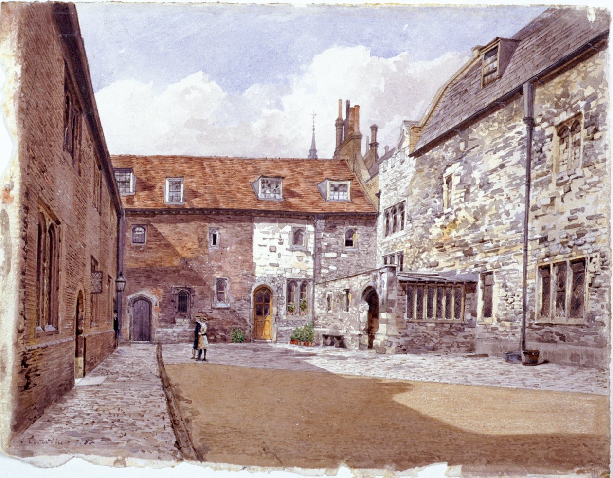 Wash house mahkemesi, Charterhouse, Londra, 1884 by John Crowther