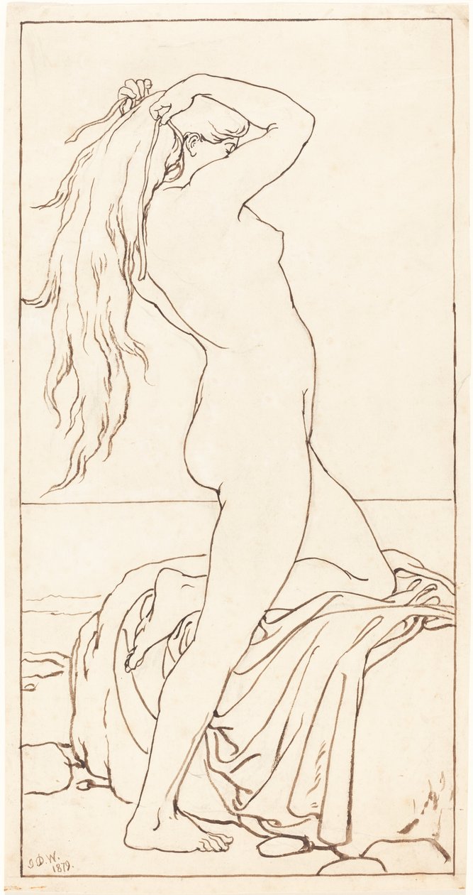 Çıplak Ayakta Saçlarını Bağlayarak by John Dawson Watson
