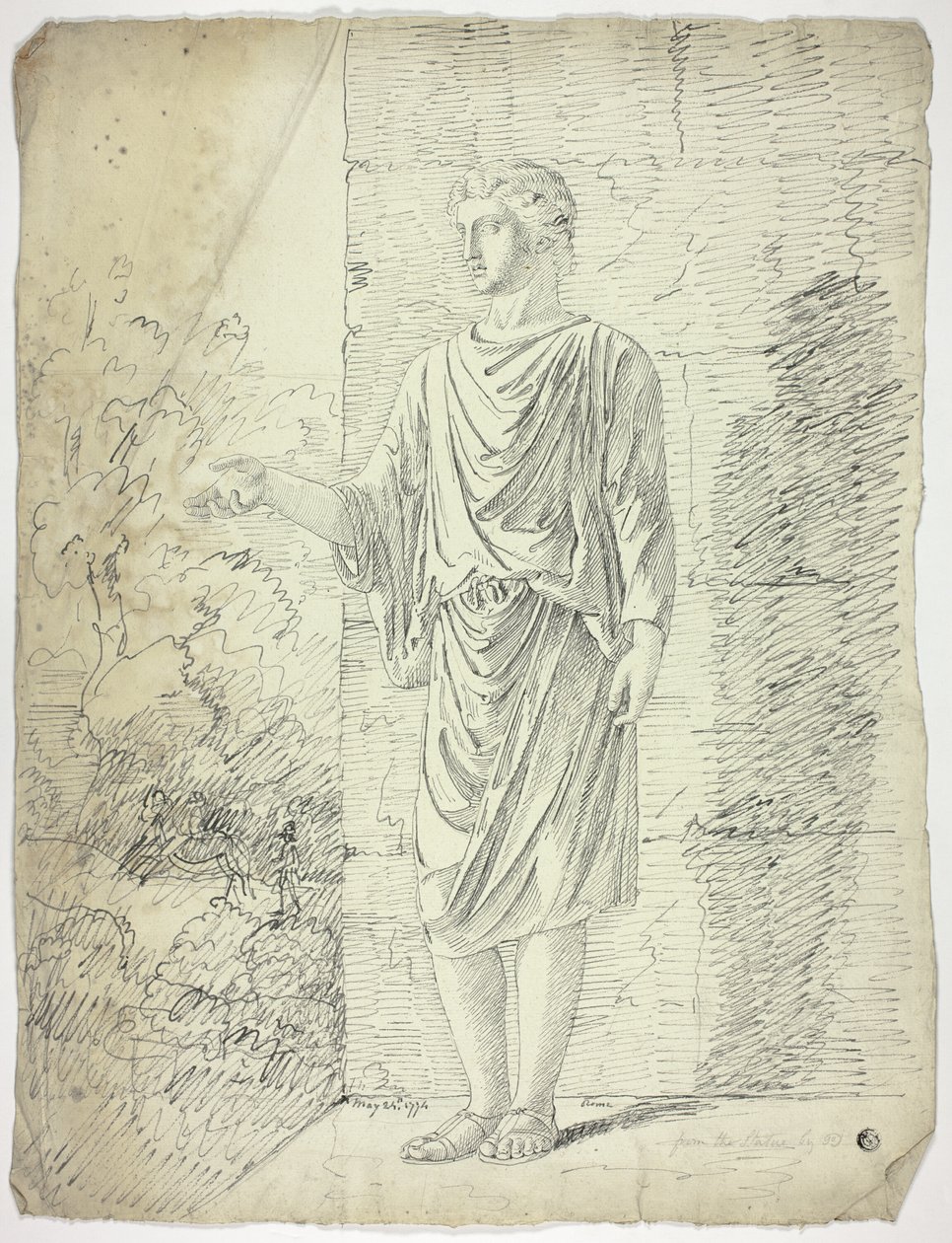 Ayakta Duran Bir Gençliğin Antik Heykelinden Sonra by John Downman