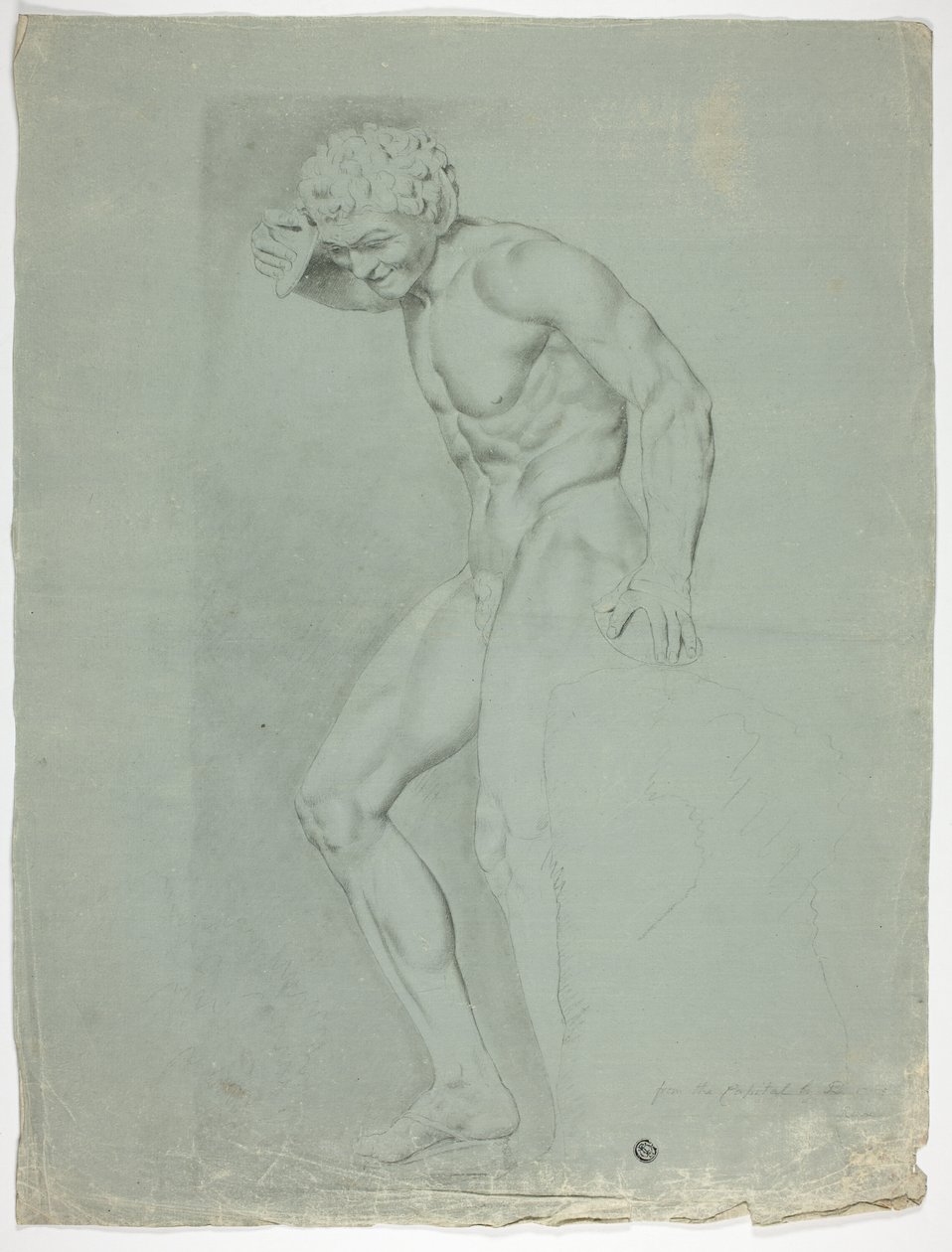 Ziller ile Ayakta Faun Antik Heykeli by John Downman