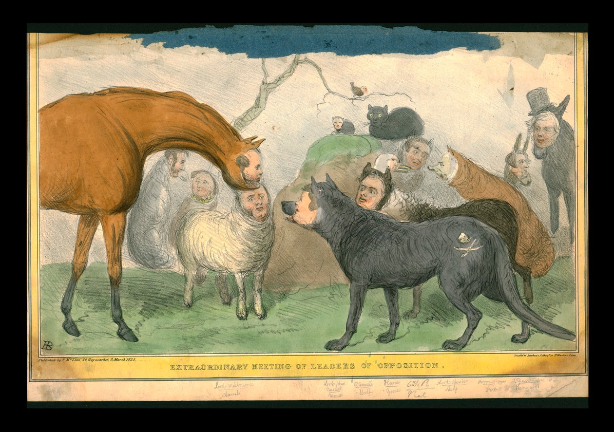 Muhalefet Liderlerinin Olağanüstü Toplantısı., 1835. by John Doyle