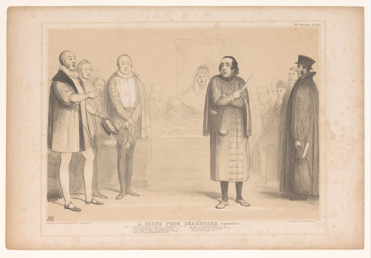 Spotpret Disraeli als Shylock ile bir araya geldi Shakspere