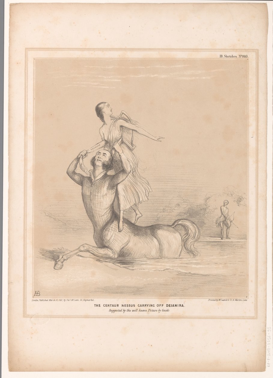 Spotpret, Lord Bentinck als de centaur Nessus ile tanıştı Deianira