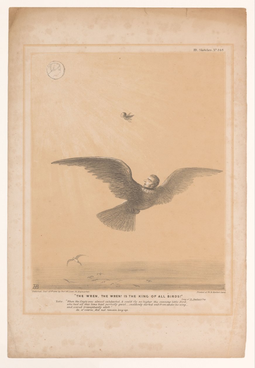 Spotpret, Lord Russell ile bir araya geldi. Çalıkuşu, çalıkuşu! Tüm kuşların kralıdır! (nesne üzerindeki başlık) HB Sketches (nesne üzerinde seri başlığı) by John Doyle
