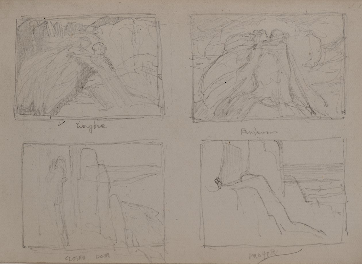 Eurydice, Randevu, Kapalı Kapı, Dua (kalem) by John Duncan