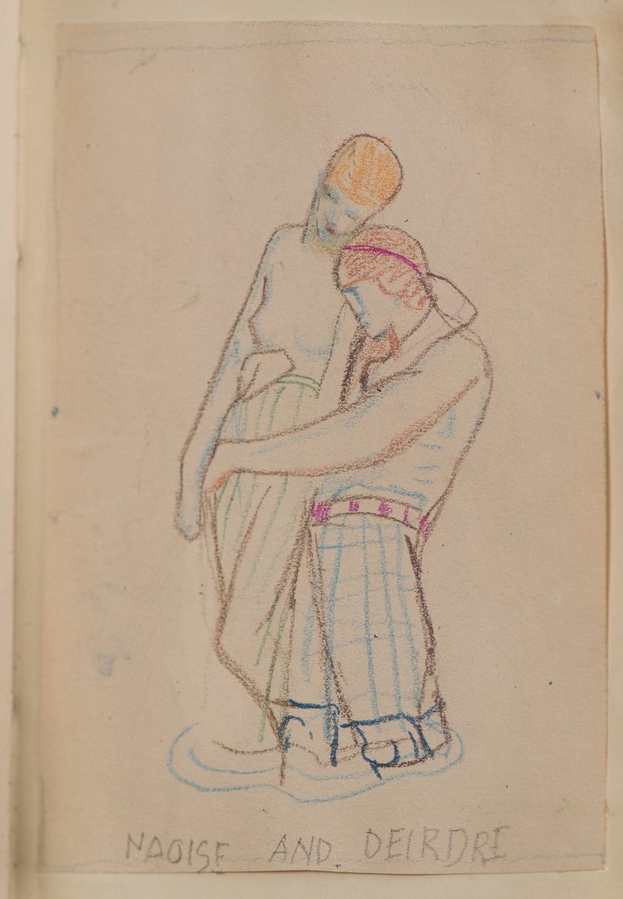 Naoise ve Deirdre (kalem) by John Duncan