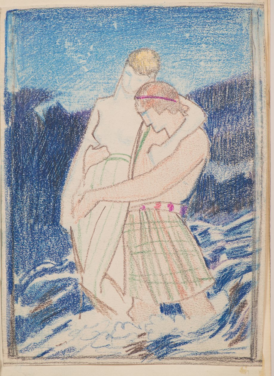 Naoise ve Deirdre (kalem) by John Duncan