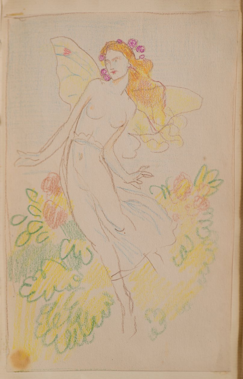 İsimsiz [Peri] (kalem) by John Duncan