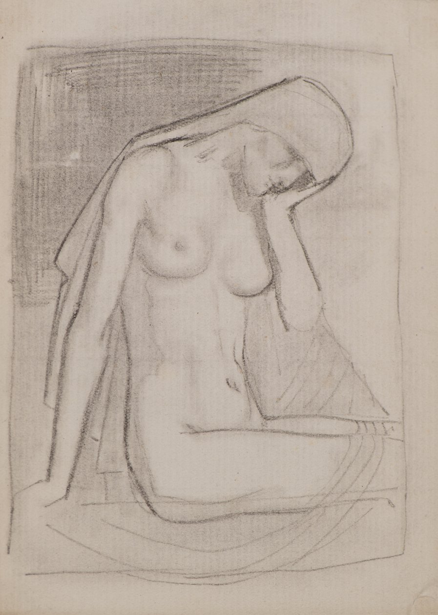İsimsiz [Çıplak kadın] (kalem) by John Duncan