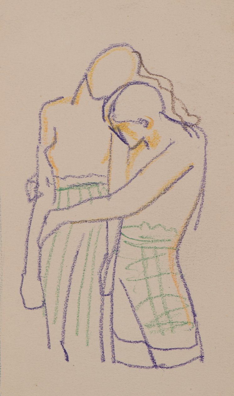 İsimsiz [Naoise ve Deirdre] (kalem) by John Duncan