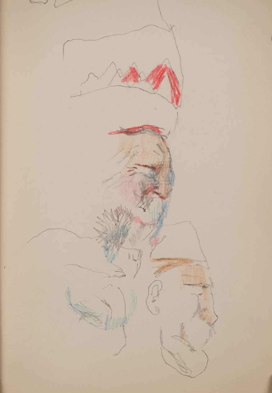 Başlıksız [Profil yüzleri] (kalem) by John Duncan