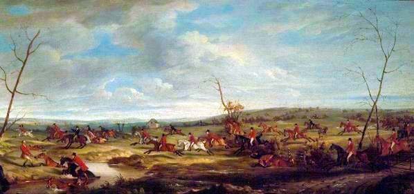 Melton Mowbray yakınlarında koşun, 1824 by John E. Ferneley
