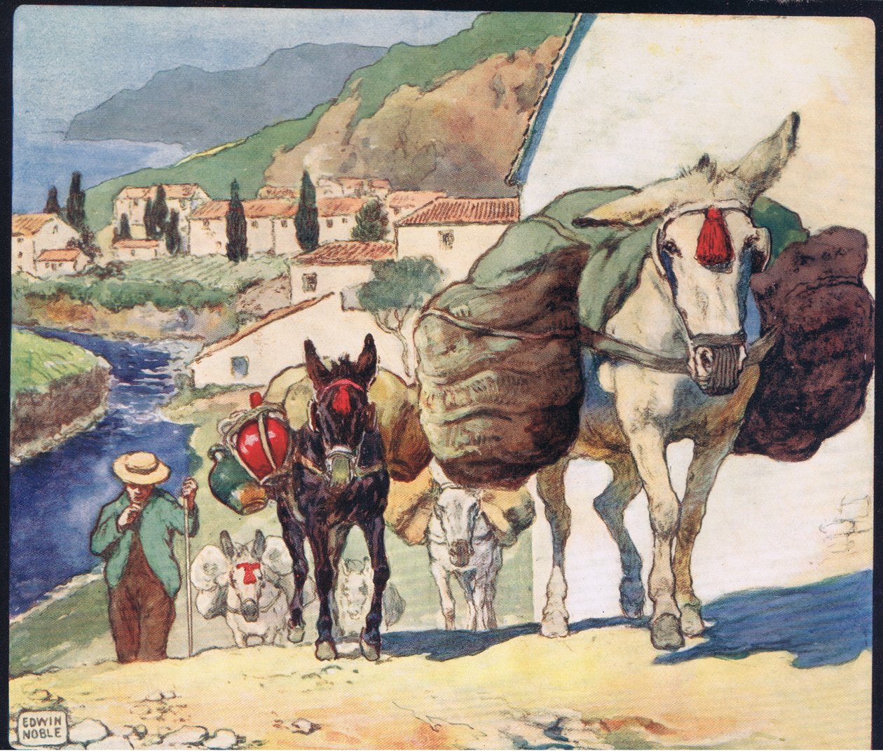 İspanyol geçişinde katır, 1919