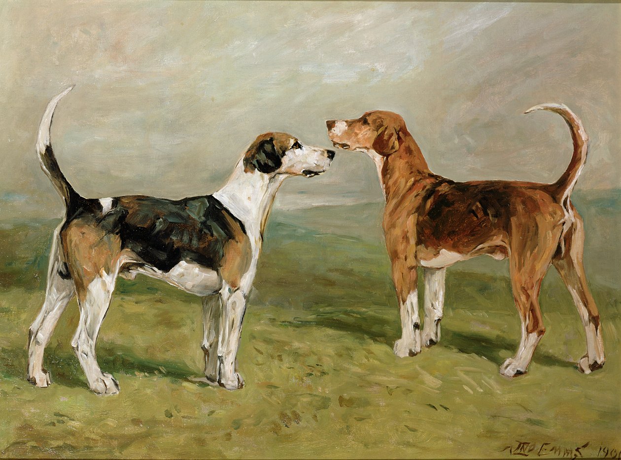 Bir Manzarada İki Tazı by John Emms