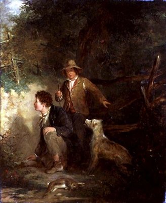 Boys Rabbiting (tuval üzerine yağlı boya) by John Everett Millais