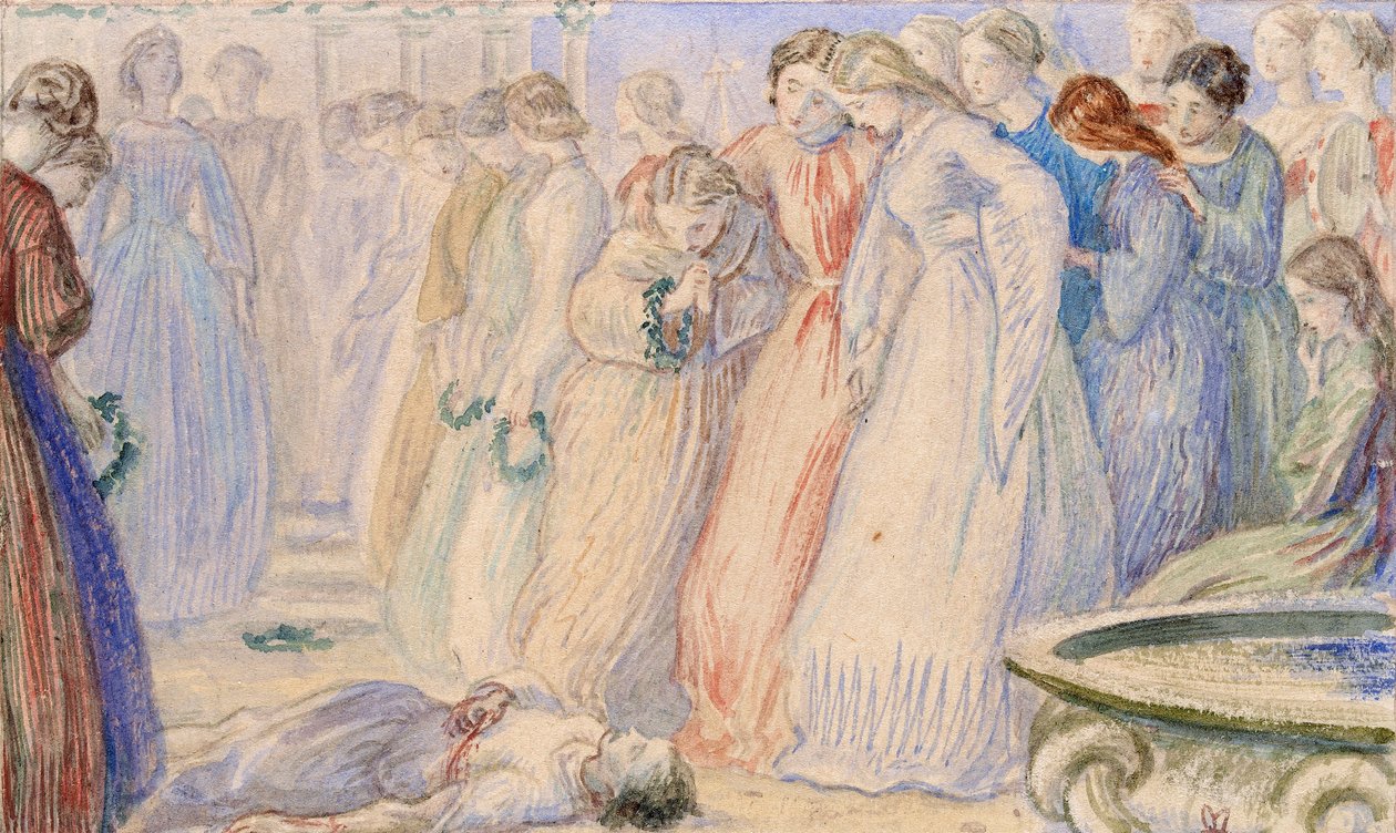 İphis ve Anaxarete, 19. yüzyıl sonu by John Everett Millais