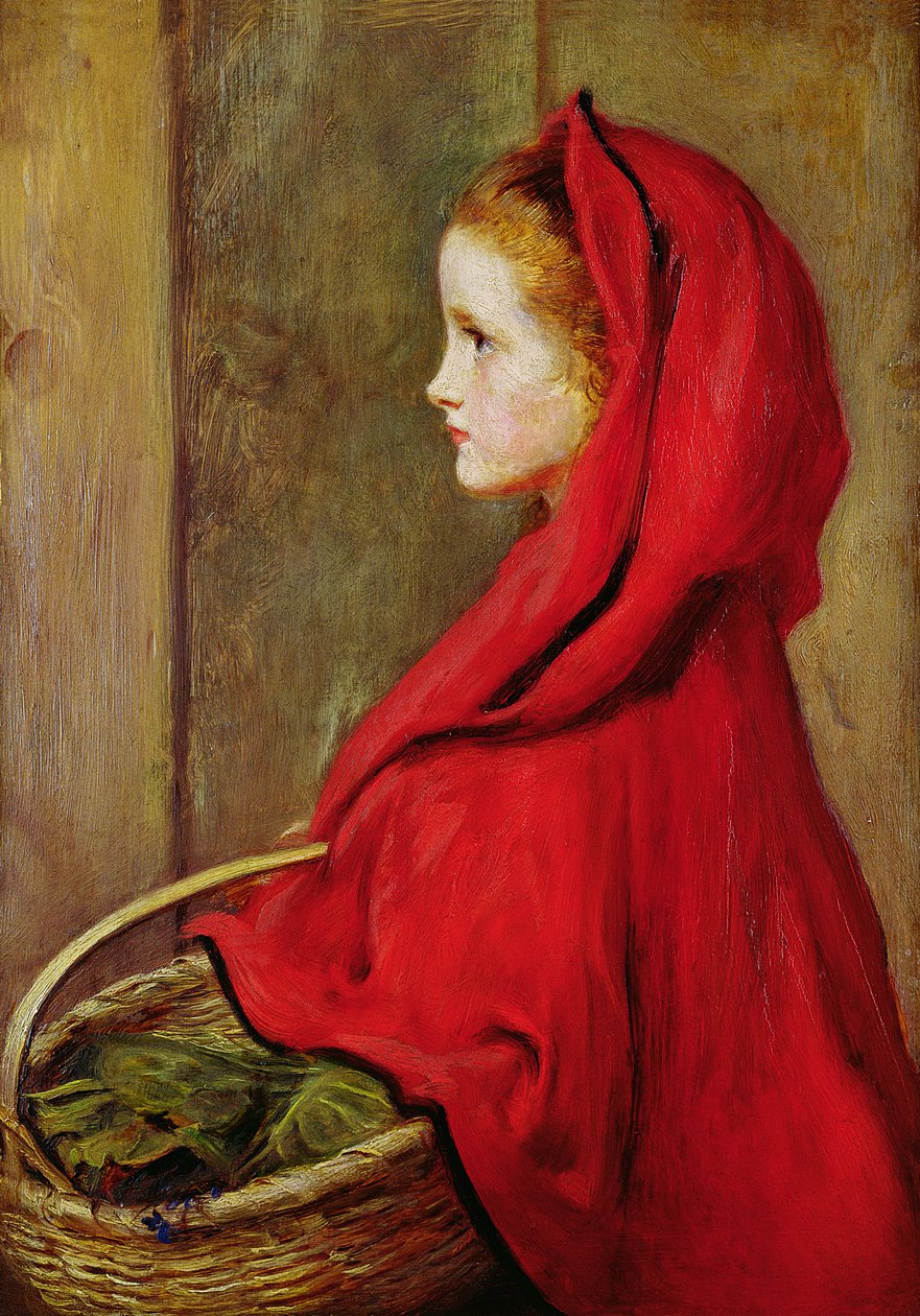 kırmızı başlıklı kız by John Everett Millais