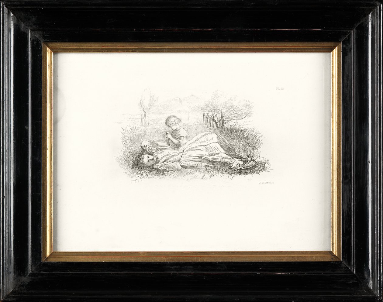 Yaz Tembelliği (gravür) by John Everett Millais