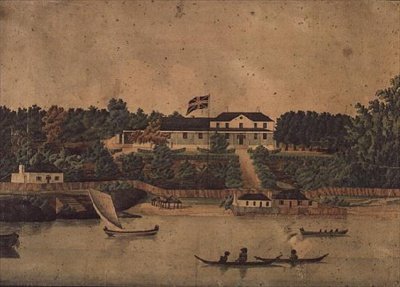 Birinci Hükümet Konağı, Sidney, c.1807 (suluboya) by John Eyre