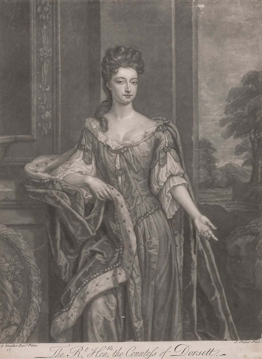 Hampton Court'un Güzelleri: Çok Saygıdeğer Mary, Dorset Kontesi by John Faber the younger