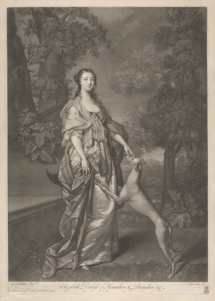 Elizabeth, Hamilton Düşesi by John Faber the younger