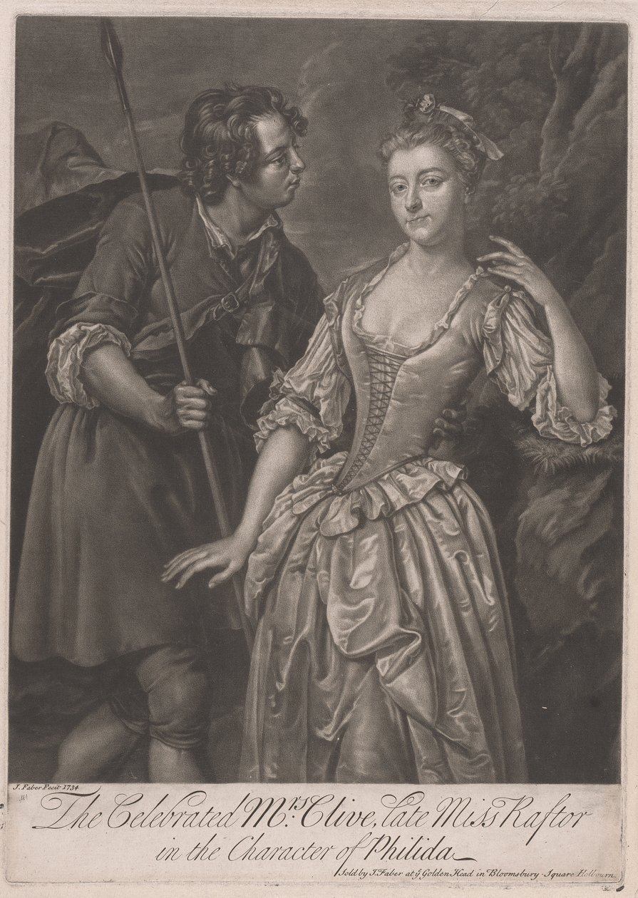 Ünlü Bayan Clive, rahmetli Bayan Rafter, Philida karakterinde by John Faber the younger